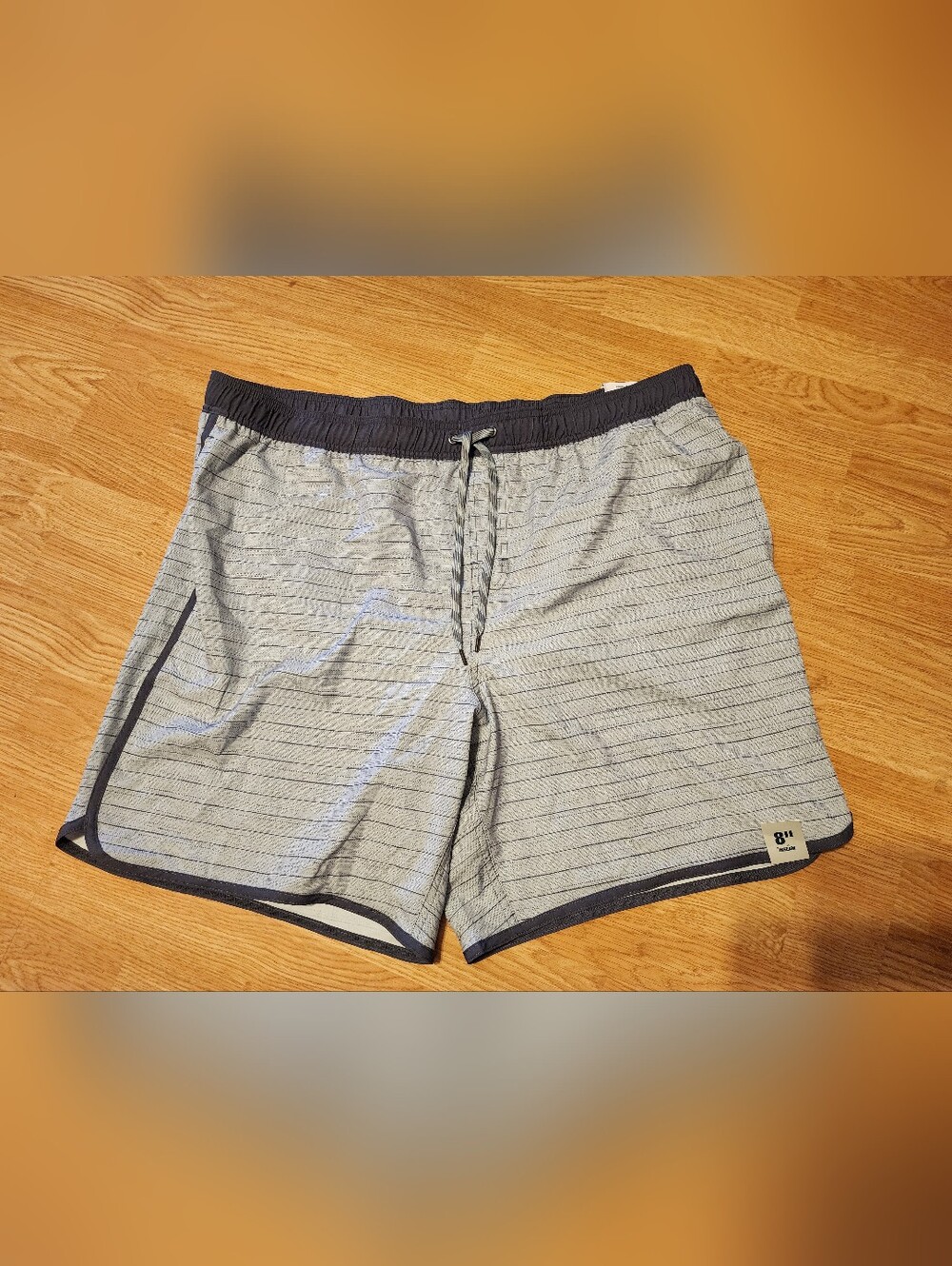 NWT George Mens Swim Trunks Size 44-46 Striped Drawstring Beach Shorts